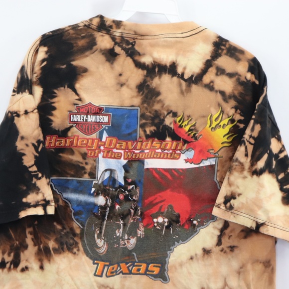 Vintage Harley Davidson Hog Flames Acid Wash Shirt - Picture 7 of 8